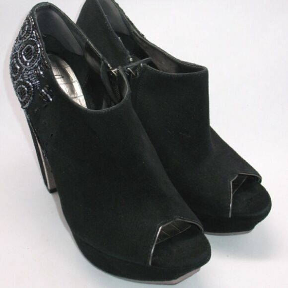 Sam Edelman Womens 8 Black Heeled Booties - Picture 3 of 8